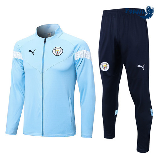 Peamu - Maillot foot Veste Survetement Manchester City Bleu 2022/2023 Paris