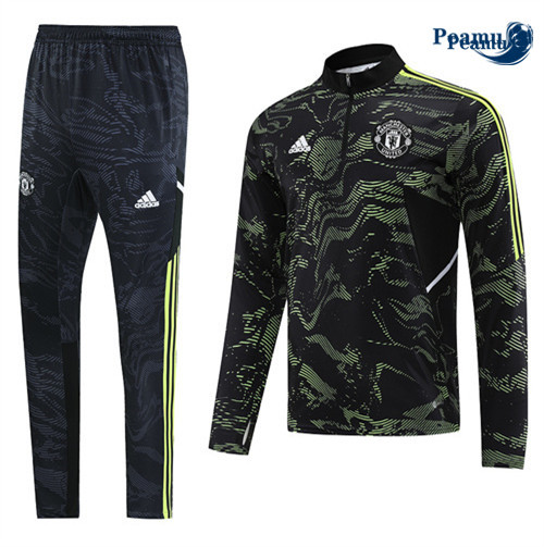 Peamu - Maillot foot Survetement Manchester United noir 2022/2023 Soldes