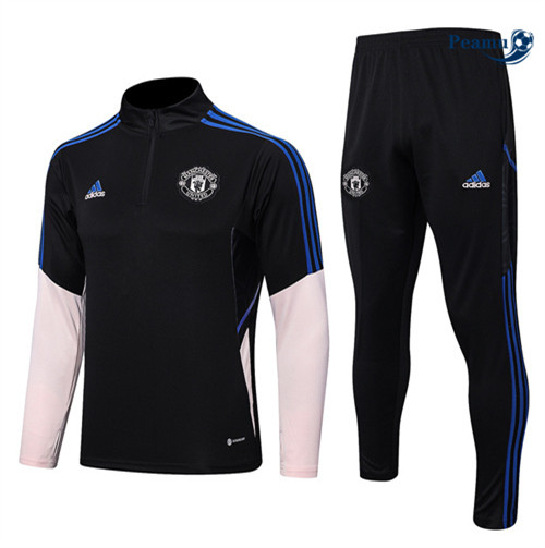Peamu - Maillot foot Survetement Manchester United noir 2022/2023 Outlet