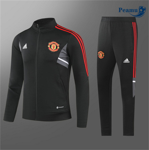 Peamu - Maillot foot Veste Survetement Manchester United Enfant noir 2022/2023 prix