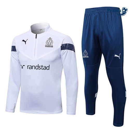 Peamu - Maillot foot Survetement Marseille Blanc 2022/2023 Soldes