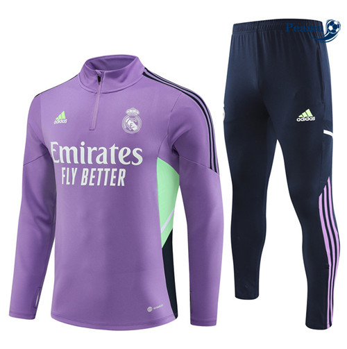 Peamu - Maillot foot Survetement Real Madrid Violet 2022/2023 Soldes