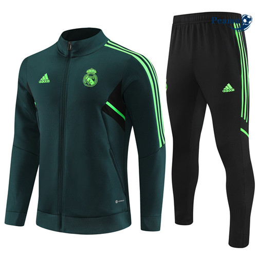 Peamu - Maillot foot Veste Survetement Real Madrid vert 2022/2023 Chinois