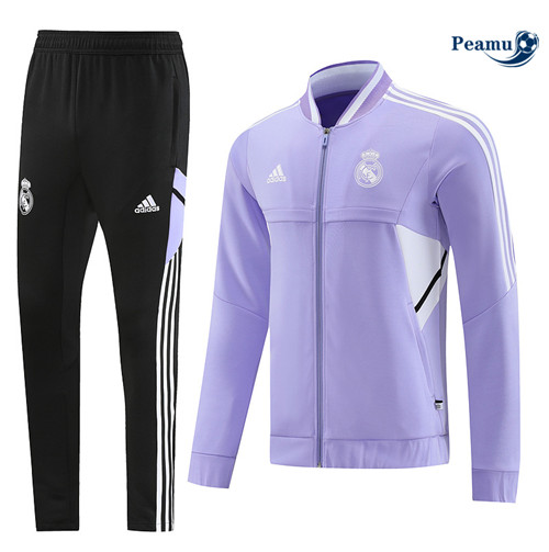 Peamu - Maillot foot Veste Survetement Real Madrid Violet 2022/2023 grossiste
