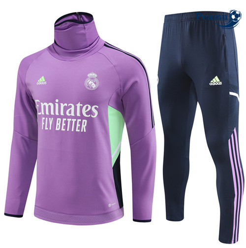 Peamu - Maillot foot Survetement Real Madrid Enfant Violet 2022/2023 Officiel