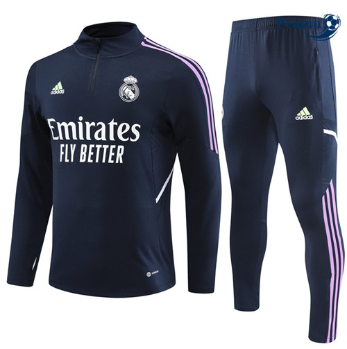 Peamu - Maillot foot Survetement Real Madrid Enfant Bleu 2022/2023 Original