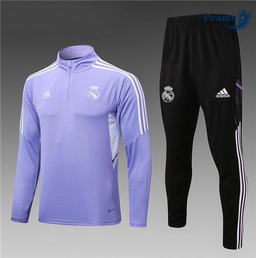 Peamu - Maillot foot Survetement Real Madrid Enfant Violet 2022/2023 Chinois