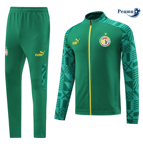 Peamu - Maillot foot Veste Survetement Sénégal vert 2022/2023 Outlet