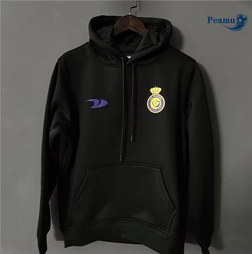 Peamu - Maillot foot Sweatshirt à capuche Al-Nassr noir 2022/2023 Officiel