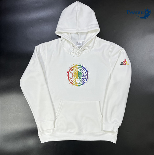 Peamu - Maillot foot Sweatshirt à capuche Allemagne Blanc 2023/2024 discout