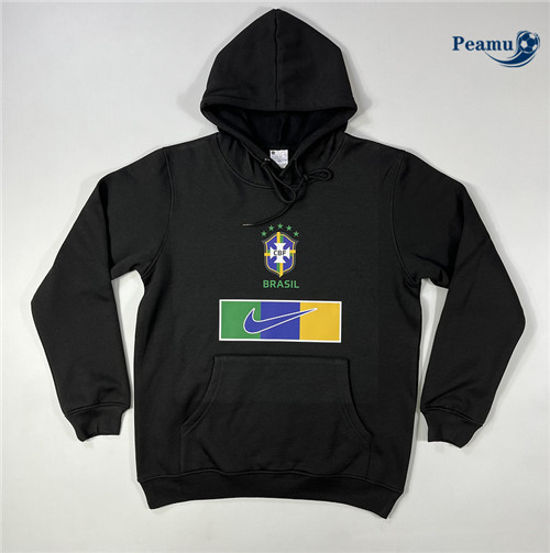 Peamu - Maillot foot Sweatshirt à capuche Brésil noir 2023/2024 prix