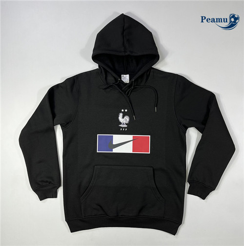 Peamu - Maillot foot Sweatshirt à capuche France noir 2023/2024 France