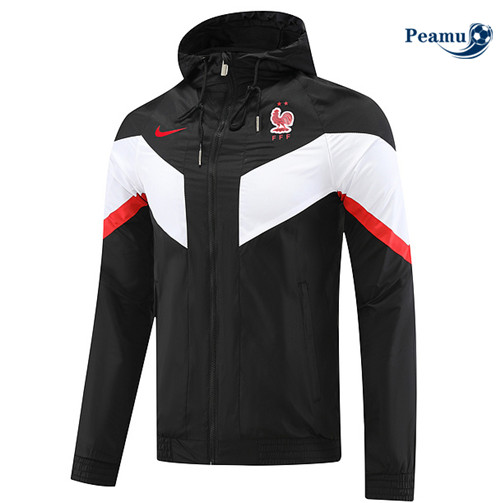 Peamu - Maillot foot Coupe vent France noir 2022/2023 personnalisé
