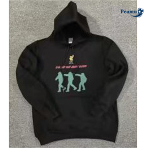 Peamu - Maillot foot Sweatshirt à capuche Liverpool noir 2022/2023 Paris