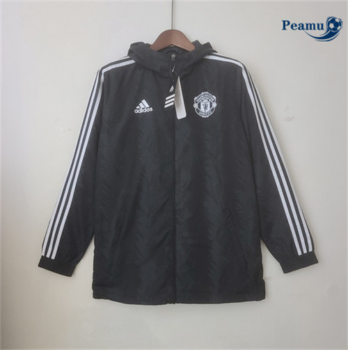 Peamu - Maillot foot Coupe vent Manchester United noir 2022/2023 Soldes
