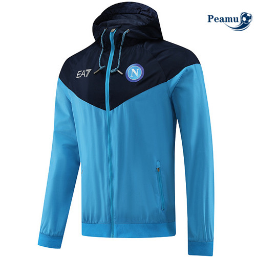 Peamu - Maillot foot Coupe vent Naples Bleu 2022/2023 grossiste