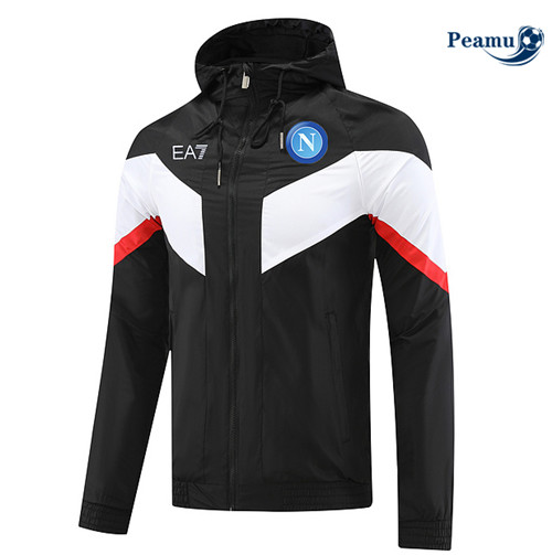 Peamu - Maillot foot Coupe vent Naples noir 2022/2023 discout