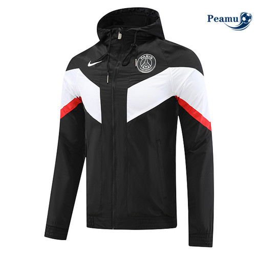 Peamu - Maillot foot Coupe vent Paris PSG noir 2022/2023 Soldes