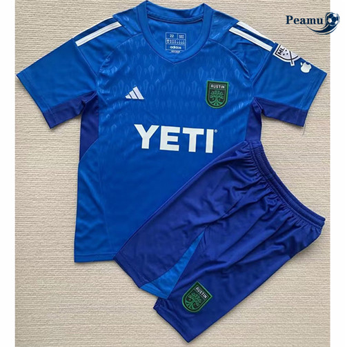 Peamu - Maillot foot Austin Enfant Gardien de but Bleu 2023/2024 grossiste
