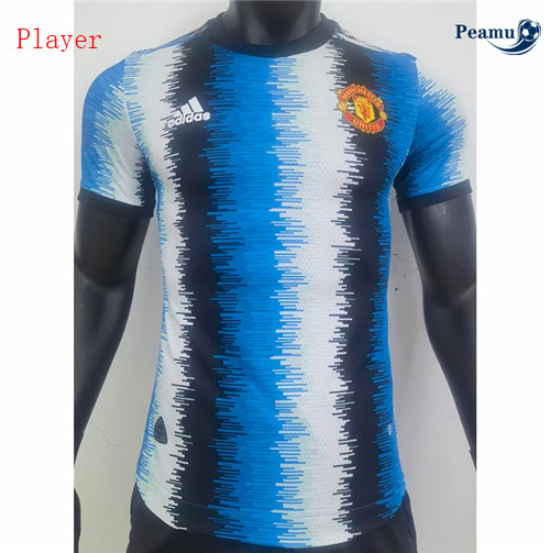 Peamu - Maillot foot Manchester United Player Version training Bleu/Blanc 2023/2024 Outlet