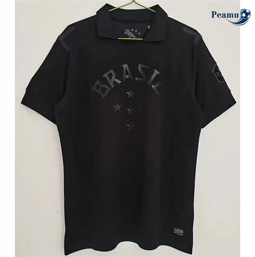 Peamu - Maillot foot Rétro Brésil Player Noir 2013-2014 Outlet