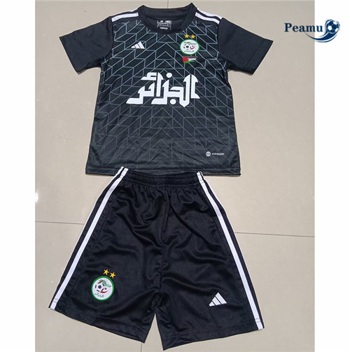 Peamu - Maillot foot Algérie Enfant Noir 2023/2024