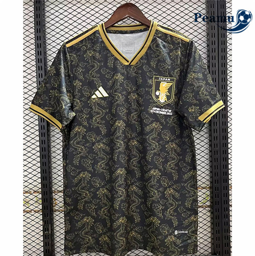 Peamu - Maillot foot Japon Noir camo 2023/2024