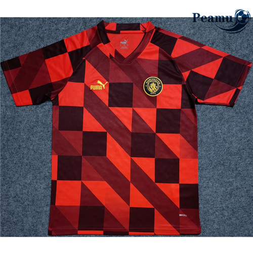 Peamu - Maillot foot Manchester City training Rouge 2023/2024