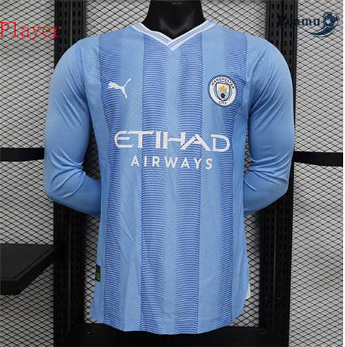 Peamu - Maillot foot Manchester City Player Version Domicile Manche Longue 2023/2024