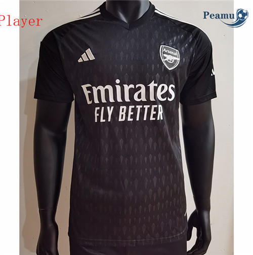 Peamu - Maillot foot Manchester United Player Version Noir 2023/2024