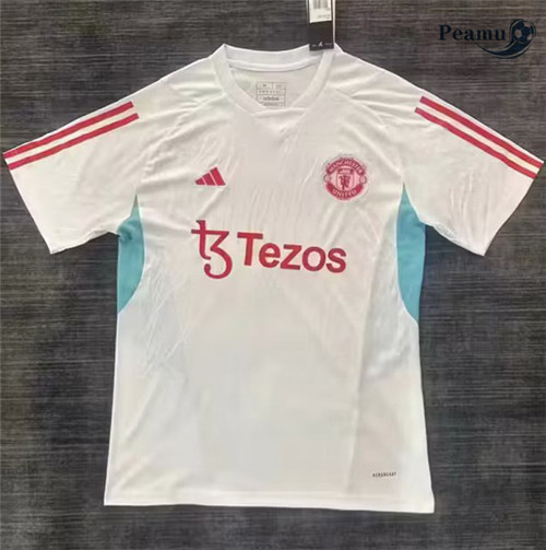 Peamu - Maillot foot Manchester United Training Blanc 2023/2024
