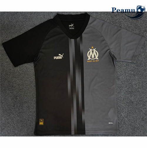Peamu - Maillot foot Marseille Training Noir/Gris 2023/2024