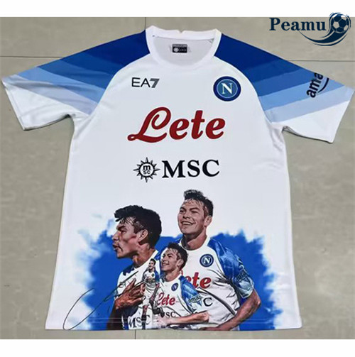 Peamu - Maillot foot Naples champions Blanc 2023/2024