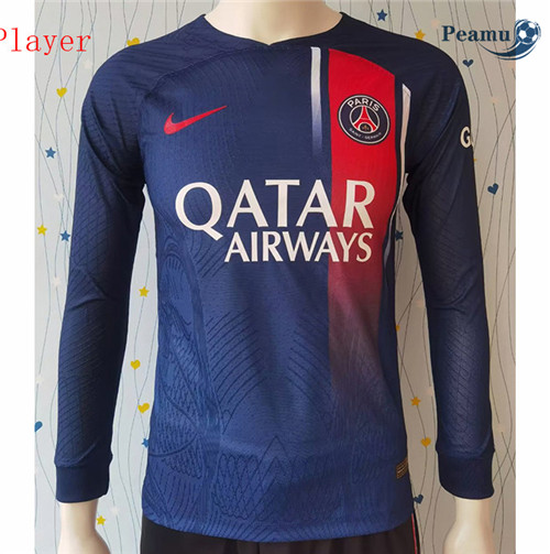 Peamu - Maillot foot Psg Player Version Domicile Manche Longue 2023/2024