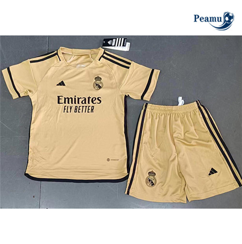 Peamu - Maillot foot Real Madrid Enfant Jaune 2023/2024