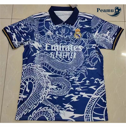 Peamu - Maillot foot Real Madrid Dragon Bleu 2023/2024