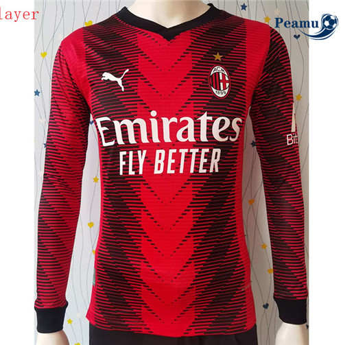 Peamu - Maillot foot AC Milan Player Domicile Manche Longue 2023/24
