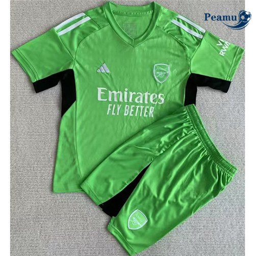 Peamu - Maillot foot Arsenal Enfant Gardien de but Vert 2023/24