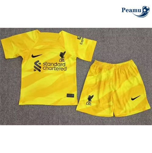 Peamu - Maillot foot Liverpool Enfant Gardien de but Jaune 2023/24