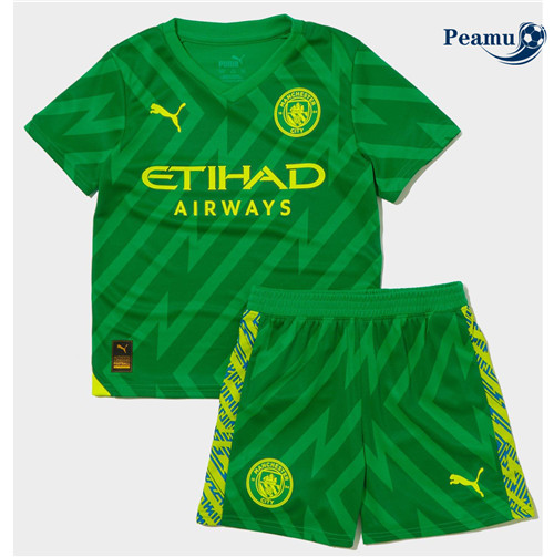 Peamu - Maillot foot Manchester City Enfant Gardien de but Domicile 2023/24