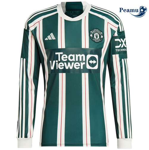 Peamu - Maillot foot Manchester United Exterieur Manche Longue 2023/24