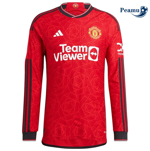 Peamu - Maillot foot Manchester United Domicile Manche Longue 2023/24