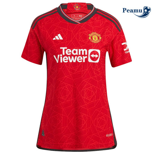 Peamu - Maillot foot Manchester United Femme Domicile 2023/24