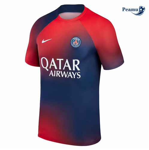 Peamu - Maillot foot PSG Training Rouge/Bleu 2023/24