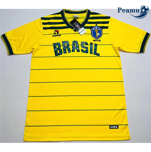Peamu - Maillot foot Retro1984#Brésil Domicile