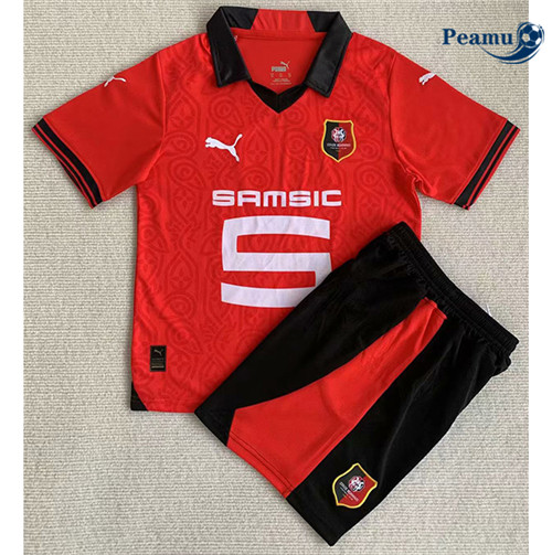 Peamu - Maillot foot Rennes Enfant Domicile 2023/24