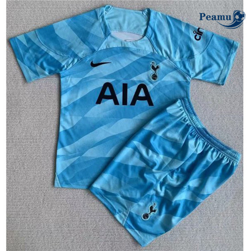 Peamu - Maillot foot Tottenham Hotspur Enfant Gardien de but Bleu 2023/24