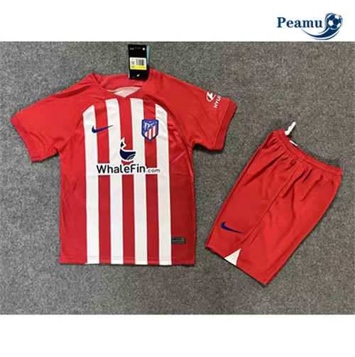 Peamu - Maillot foot Atletico Madrid Enfant Domicile 2023/24 Officiel