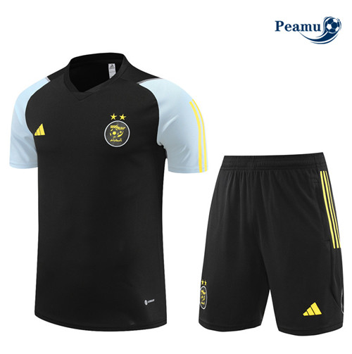 Peamu - Maillot foot Kit Entrainement Algérie Enfant + Shorts Noir 2023/24 grossiste