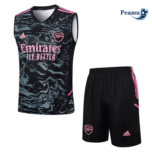 Peamu - Maillot foot Kit Entrainement Arsenal Debardeur + Shorts Bleu 2023/24 discout